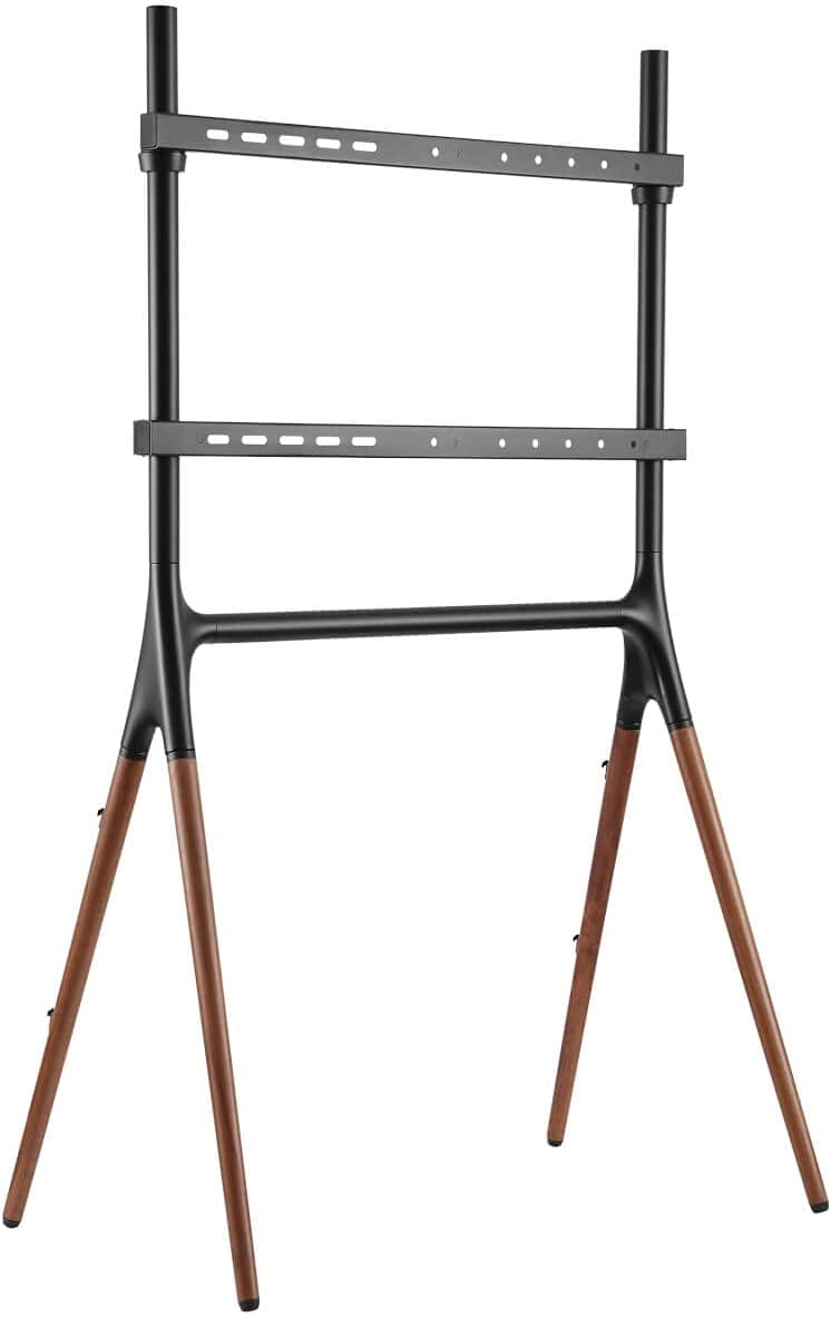 Tripp Lite Portable 49 to 70 inch Universal TV Monitor Stand Artistic Black Steel &amp; Wood Finish Flat or Curved Displays (DMPDS4970)