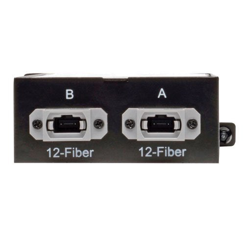 Tripp Lite 40Gb to 10Gb Breakout Cassette - 12-Fiber OM4 MTP/MPO to LC (x2) 12-Fiber OM4 MTP/MPO to (x12) LC