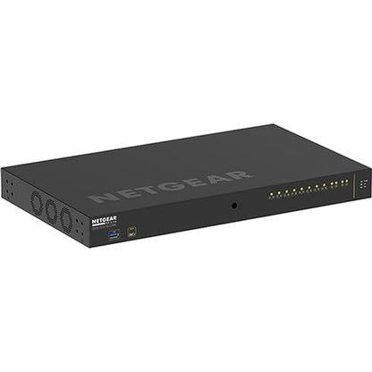 Netgear AV Line M4250-10G2XF-PoE++ Ethernet Switch - 10 Ports - Manageable - 3 Layer Supported - Modular - 720 W PoE Budget - Optical Fiber, Twisted Pair - PoE Ports - 1U High - Rack-mountable - Lifet