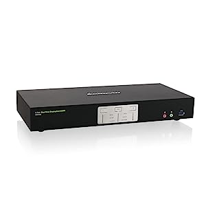 IOGEAR 2-Port Dual View DisplayPort KVMP Switch - 4K 60Hz - 2 DisplayPort In Per Channel - 2-Port USB 3.1 Hub 5Gbps - Keyboard Mouse Input - 7.1 HD Audio - Front Panel Selector - TAA Mac/Win - GCS1942 2-Port 4K Dual View 2-Port 4K Dual View