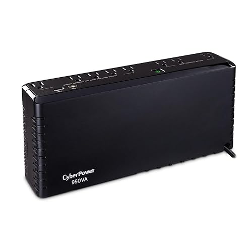 CyberPower SL950U Standby UPS System, 950VA/510W, 8 Outlets, USB Charge Ports, Slim Profile, UL Listed 950VA Slim