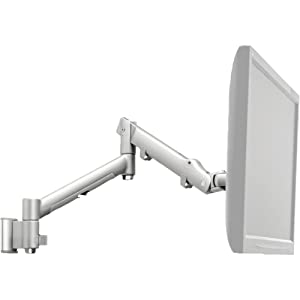 Atdec Full Motion Dynamic Monitor arm Wall Mount - Flat and Curved up to 32in - VESA 75x75, 100x100 - Quick Display Release - Adjustable Monitor Height, tilt, pan - Visual Spring Tension Gauge