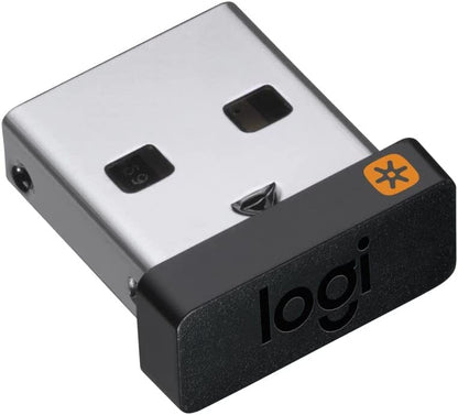 Logitech USB Unifying Receiver, 2.4 GHz Wireless Technology, USB Plug Compatible with all Logitech Unifying Devices like Wireless Mouse and Keyboard, PC / Mac / Laptop - Black