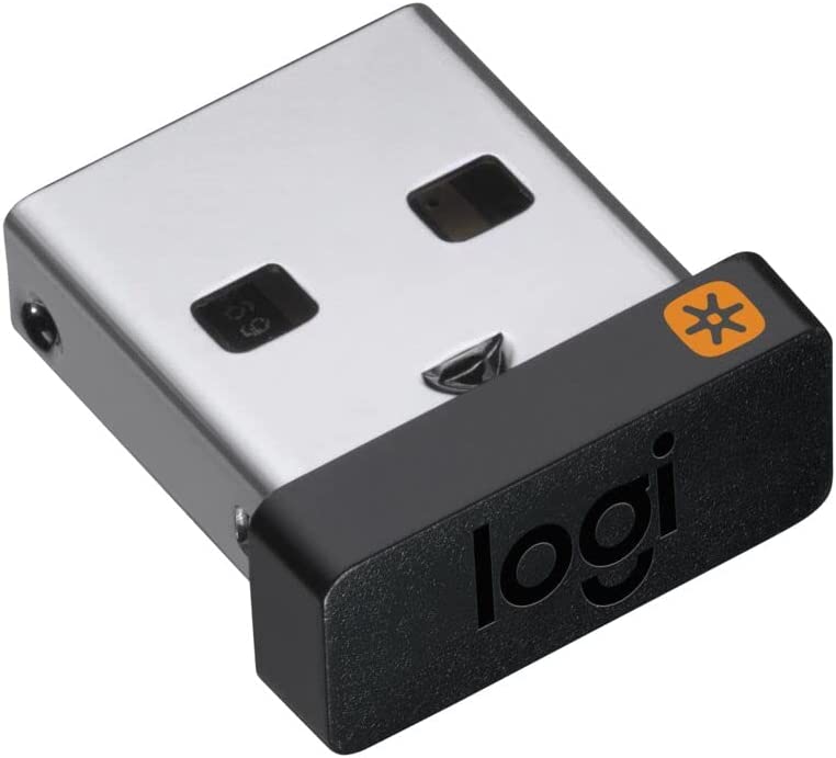 Logitech USB Unifying Receiver, 2.4 GHz Wireless Technology, USB Plug Compatible with all Logitech Unifying Devices like Wireless Mouse and Keyboard, PC / Mac / Laptop - Black