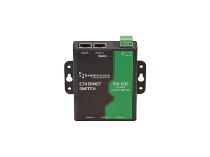 Brainboxes 5 Port Unmanaged Ethernet Switch Wall Mountable Components Other SW-005