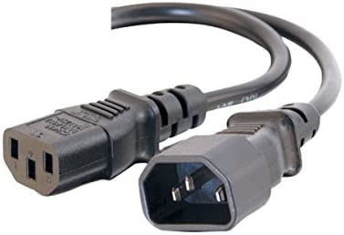 C2g/ cables to go C2G Power Cord, Short Extension Cord, Power Extension Cord, Computer Power Cord, 18 AWG, Black, 6 Feet (1.82 Meters), Cables to Go 03141 Computer 6 Feet