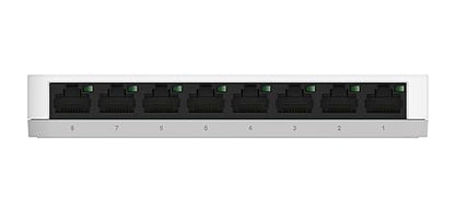 D-Link 8 Port Gigabit Ethernet Network Switch- Plug and Play, Ethernet Splitter, Fanless, Traffic Optimization, Unmanaged (DGS-1008A), White