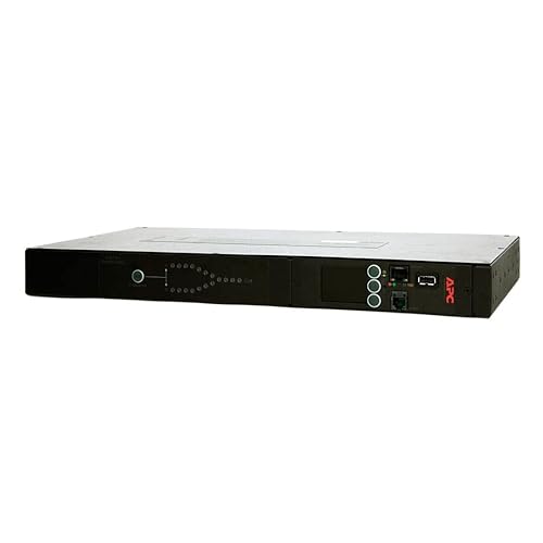 APC Schneider Electric Rack ATS, 100/120V, 15A, 5-15 in, (10) 5-15R Out (AP4450)