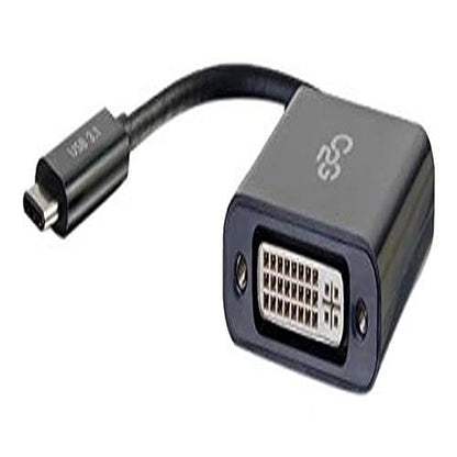 C2G 29483 USB-C to DVI-D Video Adapter Converter - Black DVI Adapter