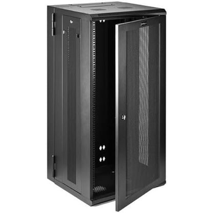 StarTech.com 4-Post 26U Wall Mount Network Cabinet w/ 1U Shelf, 19" Wall-Mounted Server Rack for IT / Data Computer Equipment 49.80"/1264.92mmx22.80"/579.12mmx21.70"/551.18mm