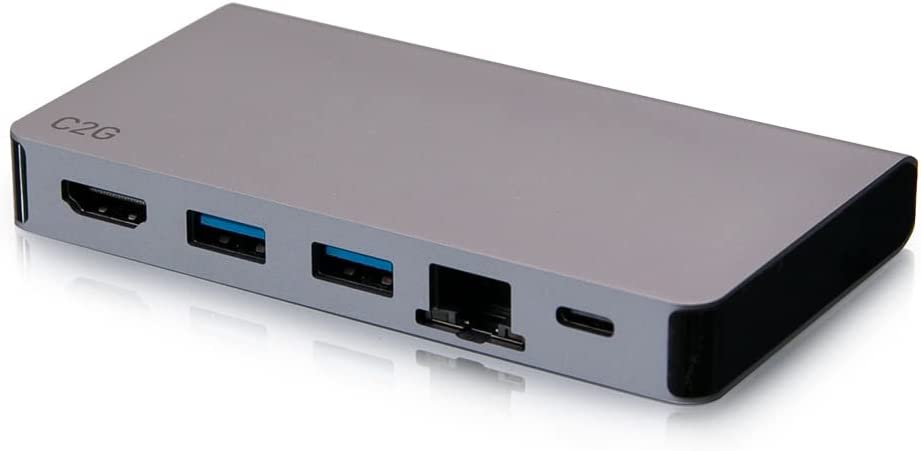 C2g/ cables to go C2G USB-C Travel Dock with HDMI, 2X USB-A, Ethernet, and USB-C Power Delivery up to 100W - 4K 30Hz