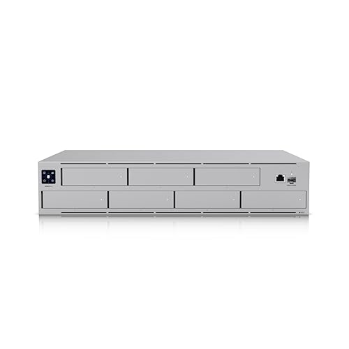 Ubiquiti UNAS-PRO NAS Storage System - ARM Cortex A57 Quad-core (4 Core) 1.70 GHz - 7 x HDD Supported - 7 x SSD Supported - 8 GB RAM - RAID Supported - 1, 5, 10 RAID Levels - 7 x Total Bays - 7 x 2.5"/3.5" Bay - Gigabit Ethernet - Network (RJ-45)