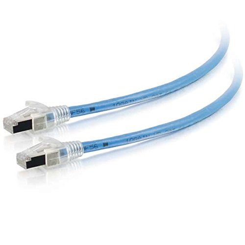 C2G/Cables To Go 43178 300' Cat6a Shielded HDBaseT Certified Cable, Plenum CMP-Rated, Blue