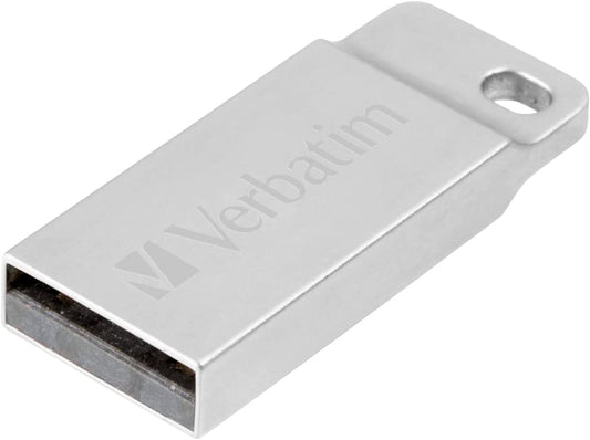 Verbatim 64GB Metal Executive USB Flash Drive - Silver 64 GB 2.0 Silver