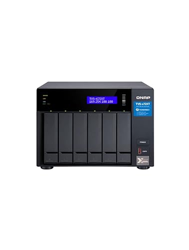 Qnap TVS-672XT 6 Bay Thunderbolt 3 NAS with Intel Core i3 Quad-Core CPU, 8GB RAM, 10GbE 6-bay (Intel core i3)