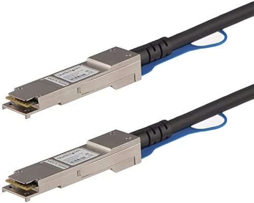 StarTech.com MSA Uncoded Compatible 1m 40G QSFP+ to QSFP+ Direct Attach Breakout Cable Twinax - 40 GbE QSFP+ Copper DAC 40 Gbps Low Power Passive Transceiver Module DAC (QSFP40GPC1M)