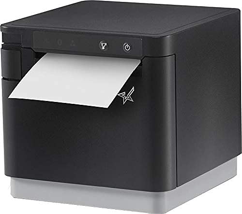 Star Micronics mC-Print3 3-inch Ethernet (LAN) / USB/Lightning/Bluetooth (MFi) Thermal POS Printer with CloudPRNT, Cutter, and External Power Supply - Black