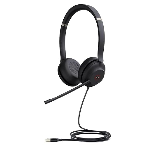 YEALINK UH37 Dual USB Teams Headset, Dual, USB-A & USB-C, Dual Noise-Canceling Mics, Busy Light