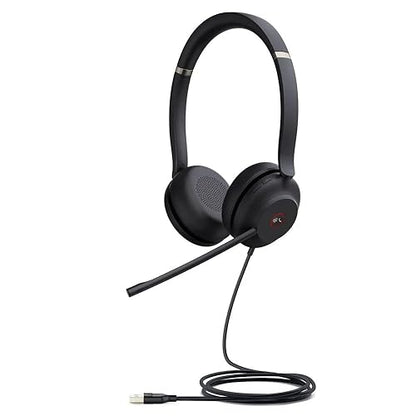 YEALINK UH37 Dual USB Teams Headset, Dual, USB-A & USB-C, Dual Noise-Canceling Mics, Busy Light
