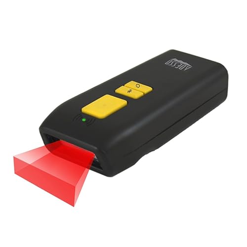 NuScan 3500TB - Portable Commercial 2D Wireless Barcode Scanner with Detachable Magnetic Cable, Antimicrobial, CCD Sensor, with Bluetooth for POS, Smartphones, and Tablets