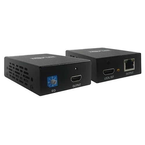 Tripp Lite HDMI Over Cat5/Cat6 Active Extender Kit, Transmitter & Receiver, Power Over Cable, Audio & Video, 1080p at 60 Hz (B126-1A1-POC) Extender Kit HDMI + Power Over Cable