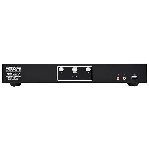 Tripp Lite 2-Port DisplayPort KVM Switch, Control Two Devices with Two Monitors Desktop Switch, UHD 4K @ 60Hz Video, Two USB 3.2 Gen 1 Ports, 3-Year Warranty (B006-DP2UA2) DisplayPort 2-Port