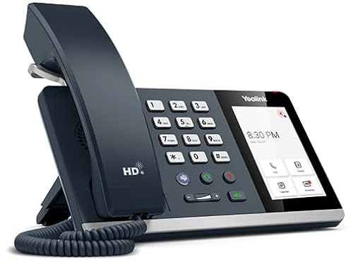 Yealink MP54-ZOOM Edition Smart Business Phone for Zoom, 4 inch (800 x 480) Capacitive Touch Screen, Dual-Port Gigabit Ethernet, Support PoE, Power Adapter Not Included