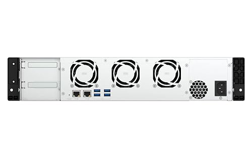 QNAP TS-855eU-8G-US 8 Bay High-Speed 2U Short-Depth rackmount NAS with Dual-2.5GbE, Intel Atom CPU, 8GB DDR4 Memory and 8-core Computing Power for Optimized virtualization (Diskless)