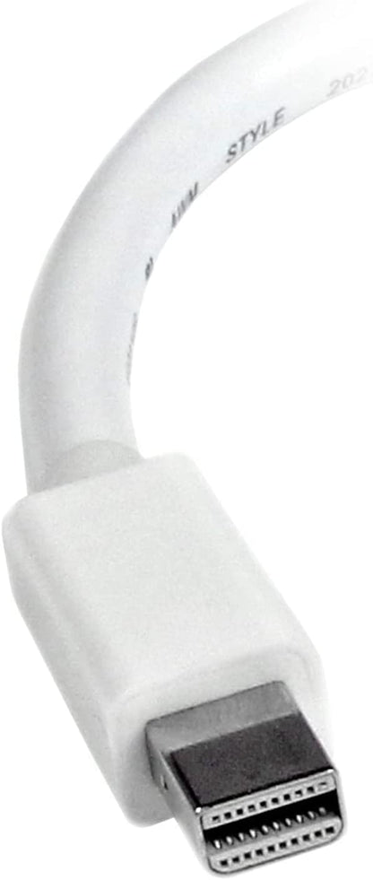 StarTech.com Mini DisplayPort to HDMI Adapter - mDP to HDMI Video Converter - 1080p - Mini DP or Thunderbolt 1/2 Mac/PC to HDMI Monitor/Display/TV - Passive mDP 1.2 to HDMI Dongle - White (MDP2HDW) White 1080p