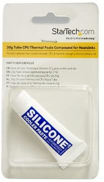 StarTech.com 20g Tube CPU Thermal Paste Grease Compound for Heatsinks - heat grease - cpu paste - thermal compound (HEATGREASE20), White