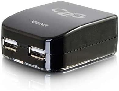 C2g/ cables to go C2G USB Extender, 2 Port USB 1.1 over Cat5, SuperBooster Extender Dongle Receiver, Black, Cables to Go 29346 USB 2 Port Dongle Receiver