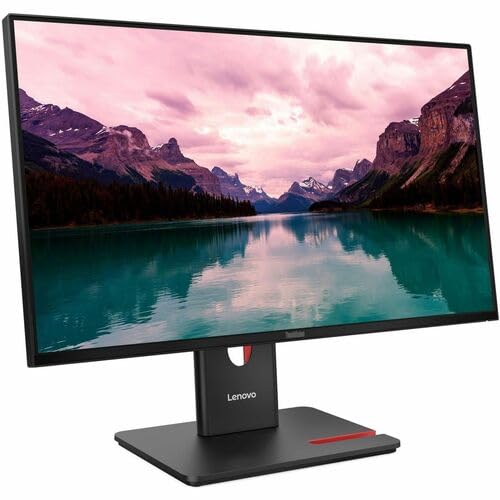 Lenovo ThinkVision T24-40 24" Class Webcam Full HD LED Monitor - 16:9 - Raven Black - 23.8" Viewable - in-Plane Switching (IPS) Technology - WLED Backlight - 1920 x 1080-16.7 Million Colors - 250 Ni
