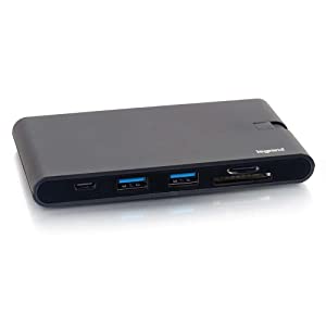 C2g/ cables to go USB-C® 9-in-1 Compact Docking Station with 4K HDMI®, VGA, Ethernet, USB, SD Card Reader and Power Delivery up to 100W