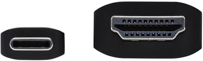 Tripp Lite USB-C to HDMI Adapter Cable, Thunderbolt 3 Compatible Cable Adapter USB C to HDMI, 4K 60 Hz, HDR, HDCP 2.2, DP 1.2 Alt Mode, Black, 6 ft (U444-006-HDR2BE)