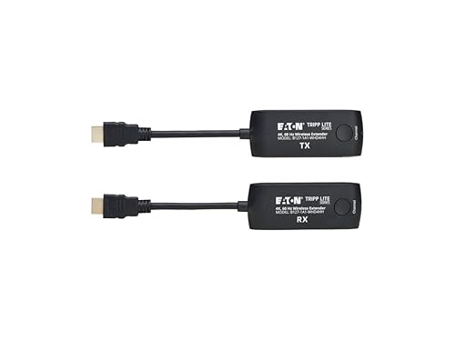 Eaton Tripp Lite Series HDMI over Wireless Extender Kit, 4K 60 Hz, Wireless HDMI, Switchable Channel, Up to 65 ft. (20 m) - Transmitter/Receiver - 65.62 ft Range - 1 x USB - 2 x HDMI Out - 1080p, 720p