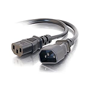 C2g/ cables to go C2G Power Cord, Long Extension Cord, Power Extension Cord, Computer Power Cord, 18 AWG, Black, 15 Feet (4.57 Meters), Cables to Go 20941 Computer 15 Feet