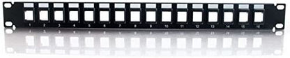 C2g/ cables to go C2G 16-Port Patch Panel - Blank 1U Keystone Panel for Ethernet Cables - Works with Almost Any Snap-in Jack Including Cat6-03858, Black