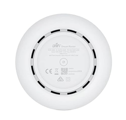 Ubiquiti UniFi UDR Dream Router, All-in-One Router, WiFi 4 / WiFi 5 / WiFi 6, Dual-Band (2.4 GHz/5 GHz), 1 x GbE WAN Port, 4 x GbE LAN Ports (2 PoE), White