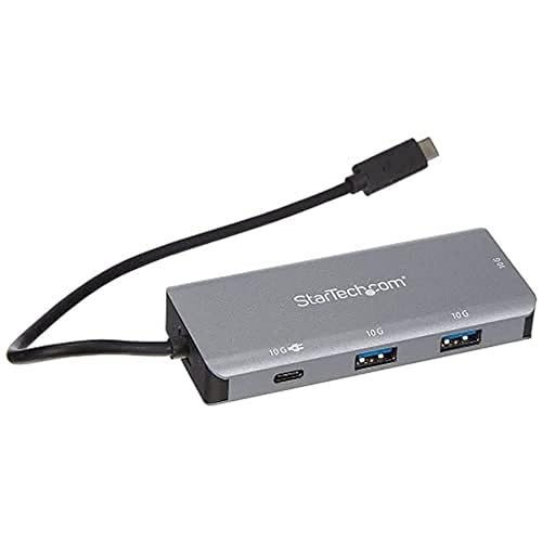 StarTech.com 4 Port USB C Hub (10Gbps) to 3x USB-A & 1x USB-C - 100W Power Delivery Passthrough Charging - Portable USB 3.2 Gen 2 Type C Laptop Adapter - Works w/ TB3