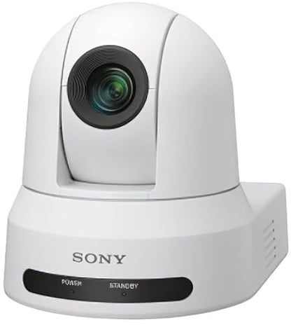 Sony Pro SRG-X40UHW.UC Standard PTZ Camera, White; Simple UVC or HDMI Connection; 30x Optical Zoom; 1/2.5" CMOS; DC 12V; 3840 x 2160 Max Resolution; Auto/Manual Focus; Day/Night; Image Stabilizer