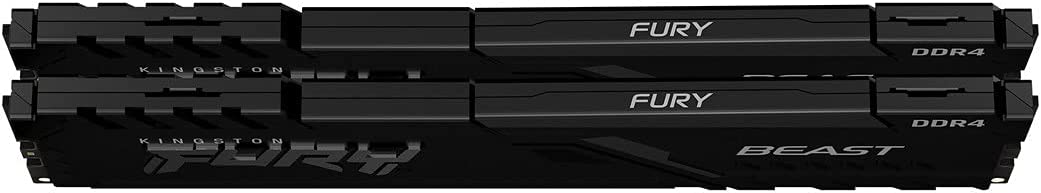 Kingston FURY Beast 32GB (2x16GB) 3600MHz DDR4 CL18 Desktop Memory Kit of 2 KF436C18BBK2/32, Black Black 32GB (2x16GB) 3600MHz Ram Only