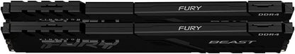 Kingston FURY Beast 32GB (2x16GB) 3600MHz DDR4 CL18 Desktop Memory Kit of 2 KF436C18BBK2/32, Black Black 32GB (2x16GB) 3600MHz Ram Only