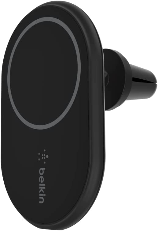 Belkin Magnetic Wireless Car Charger - MagSafe Compatible Car Mount Wireless Charger - Air Vent Mount With Included Power Supply for iPhone 14, iPhone 13 &amp; iPhone 12 - Car Magnetic Phone Mount Charger Charging Mount