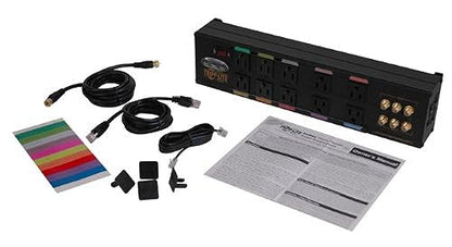 Tripp Lite HT10DBS Home Theater Isobar Surge Protector 10 Outlet RJ11 RJ45 Coax 10 Outlet + TEL/TV/NET Outlet