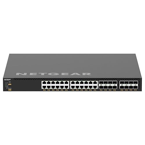Netgear AV Line M4350-32F8V Ethernet Switch - Manageable - 25 Gigabit Ethernet - 10GBase-X, 25GBase-X - 3 Layer Supported - Modular - 420 W Power Consumption - Optical Fiber - 1U High - Rack-mountable