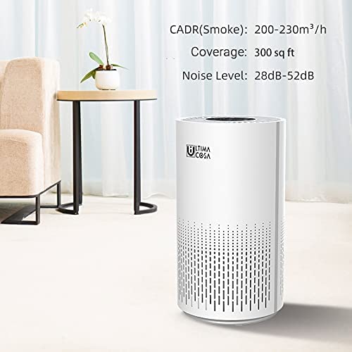 ULTIMA COSA Aria Fresca 300 Air Purifier White Cover 300 Sqft 3, Small