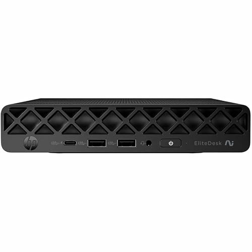 HP EliteDesk 8 G1a Desktop Computer - AMD Ryzen AI 5 340-16 GB - 256 GB PCI Express NVMe SSD - Mini PC - Jack Black