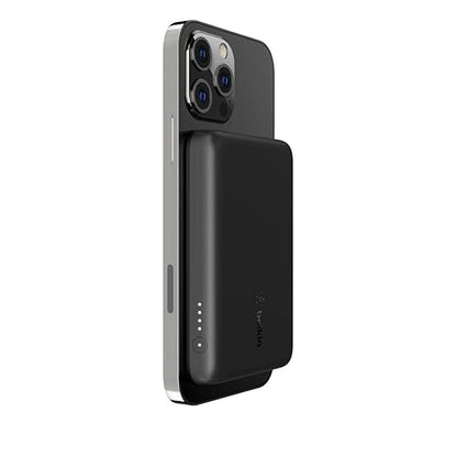 Belkin Wireless Power Bank w/ MagSafe Compatible 7.5W Wireless Charging - Portable Magnetic Charging Bank - Compatible w/ iPhone 15, 15 Plus, 15 Pro, 15 Pro Max, iPhone 14, AirPods, & More - Black