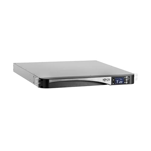 Tripp Lite Smart 700VA UPS, 420W 120V, 4 Standard Outlets, Pure Sine Wave, AVR, Network Card Slot, LCD Status Screen, USB, DB9, 1U Rack Mount, 3-Year Warranty & $250,000 Insurance (SMART700RT1U)