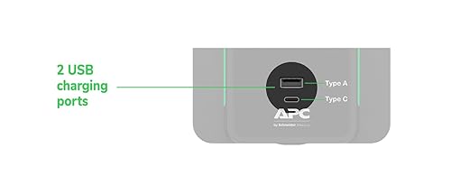 APC UPS 1200VA Line Interactive UPS Battery Backup, BVK1200M2 Backup Battery with AVR, 2 USB Charging Ports (Type C/Type A), Back-UPS Uninterruptible Power Supply